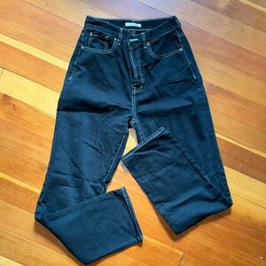 Black and white high rise dad jeans